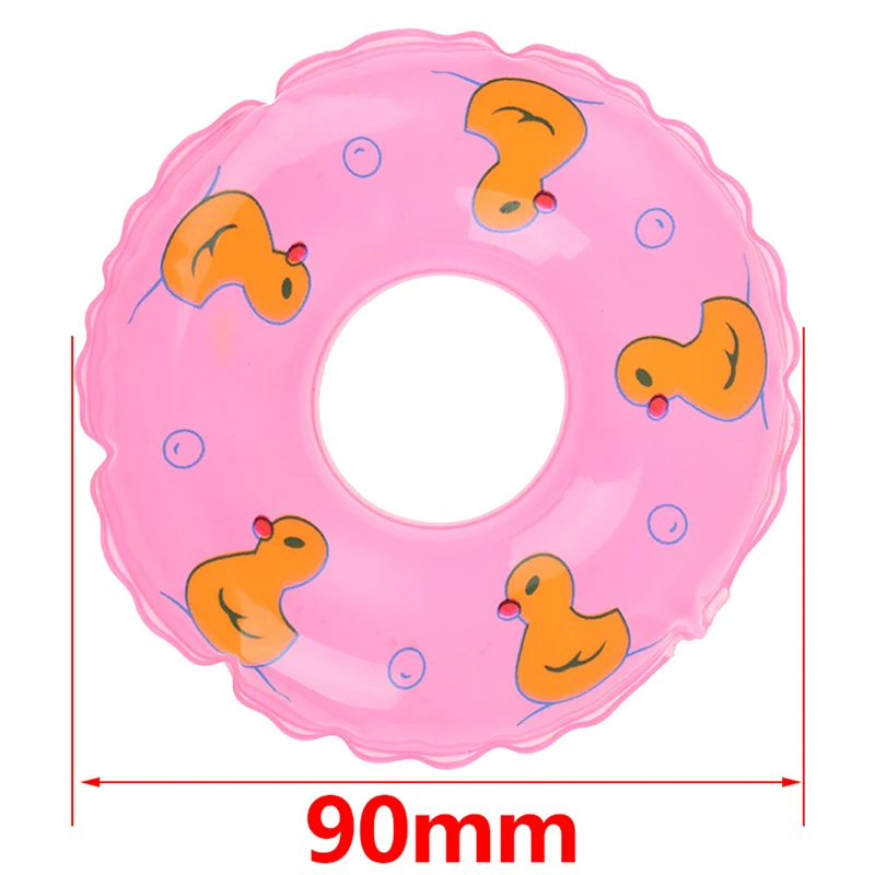 1Pcs Mini Doll Swimming Buoy Ring Toys Summer DIY Bathing Float Lifebelt Dollhouse Accessories for Barbie Doll random color
