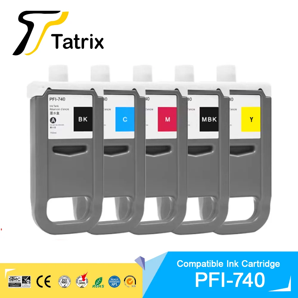 

Tatrix PFI740 PFI-740 PFI 740 Pigment ink Premium Color Compatible Ink Cartridge for Canon TZ30000 TZ32000 Printer
