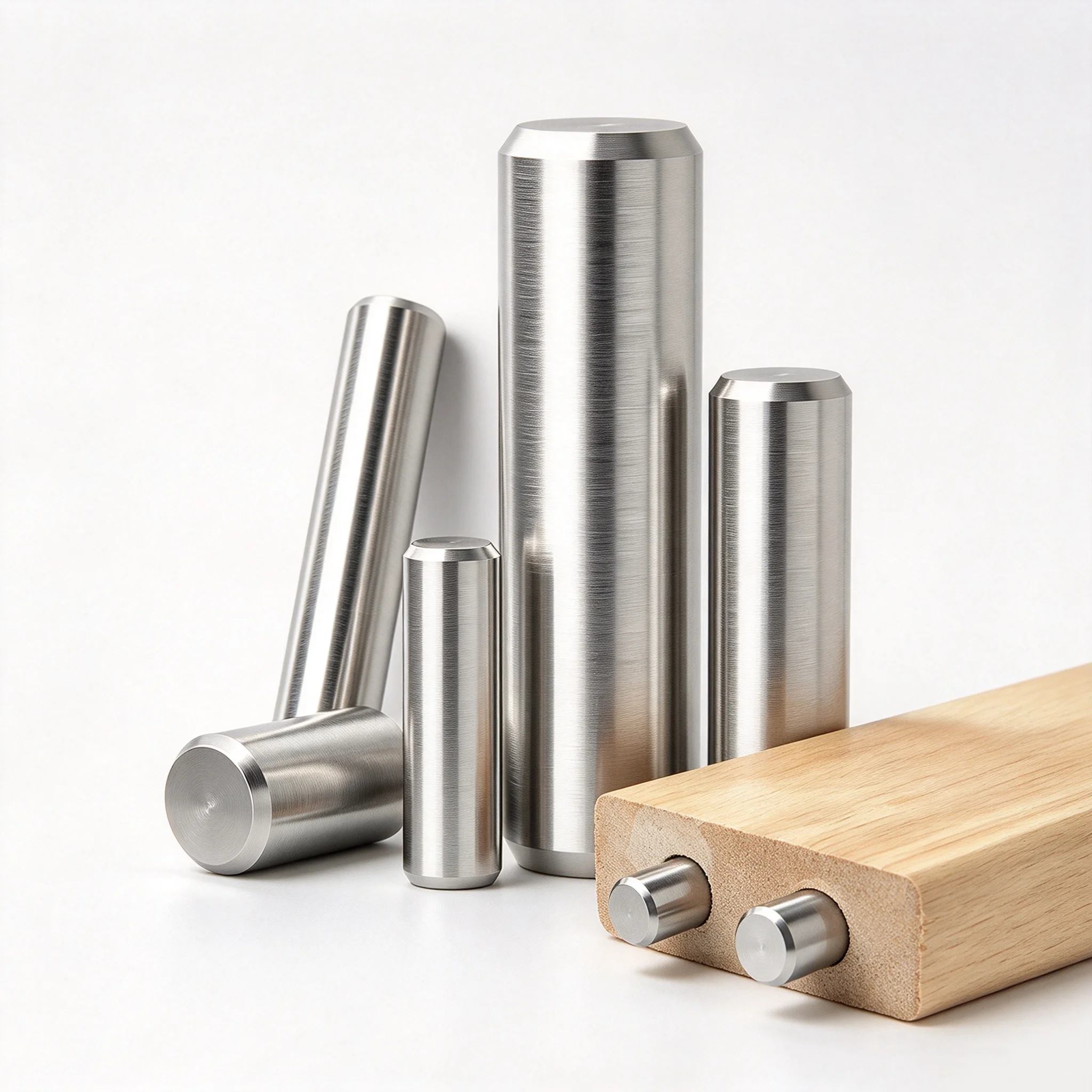 Dowel Pins D2 D3 D4 D5 D6 304 Stainless Steel Precision Ground Chamfered Locating Pin for Shelf Support Metal Wood Furniture DIY