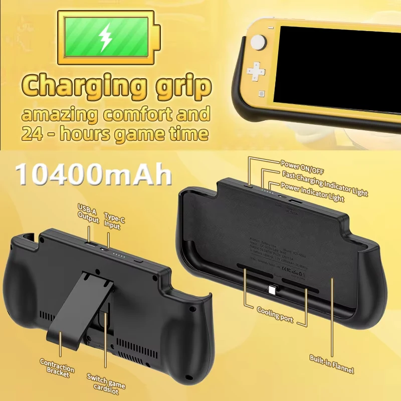 Battery Charger Case For Nintendo Switch Lite Fast Charging Power