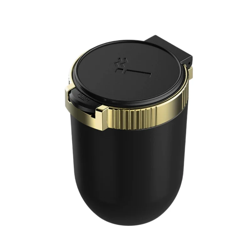 Multifunctional Car Ashtray LED Light Portable Smokeless Ashtray with Cover Creative Auto Supplies for Vehicle Use