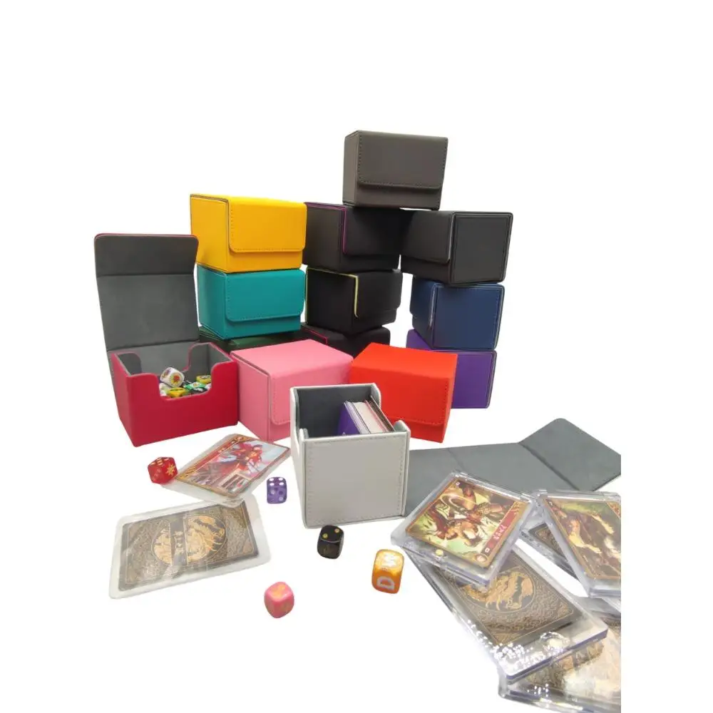 

100+flip side plug-in card box, leather planet card storage box, game peripheral card box, game king storage card box