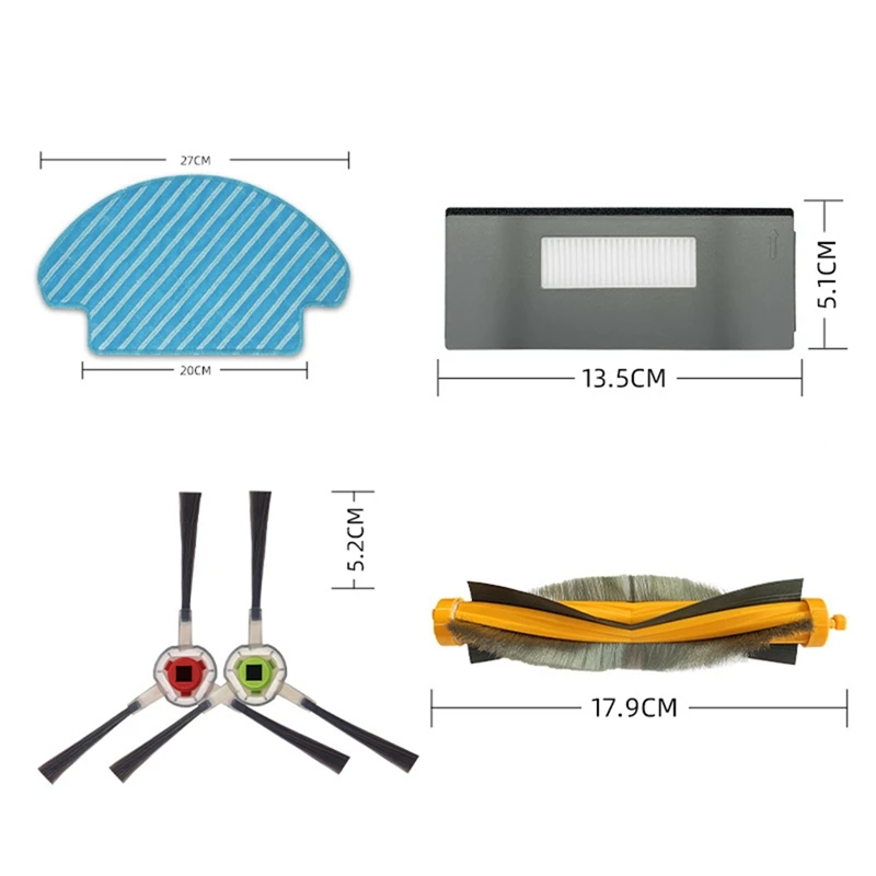 ل Ecovacs Deebot M80 /M80 Pro DT85 DT83 جهاز آلي لتنظيف الأتربة فرشاة جانبية رئيسية فلتر Hepa ممسحة الملابس خرقة الملحقات