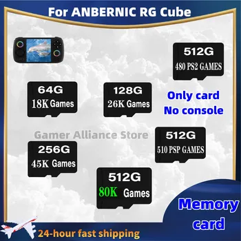 Memory Card SD Card TF Card for ANBERNIC RG Cube Handheld Retro Game Console 510 PSP Games 512G 60000 Games Micro SD PS2 Games
