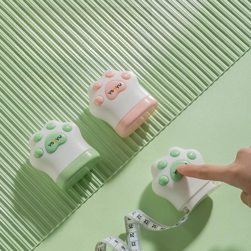 التلقائي انكماش الخصر الملابس شريط القياس مسطرة الأرز القط مخلب الشكل على الوجهين بوصة حاكم لينة #2