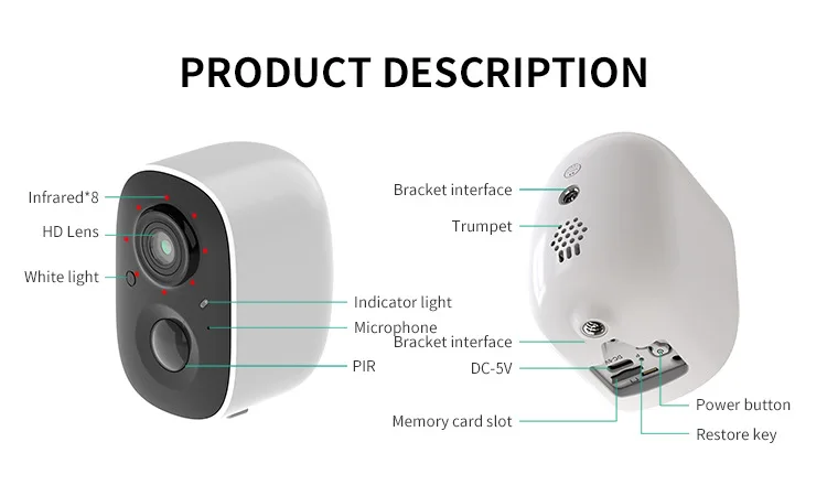 3MP 1296P  O-Kam APP  Solar Battery Power Low Comsunption WIFI IP Camera Intercom CCTV  Baby Monitor