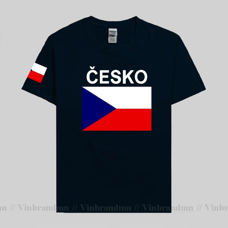 Czech Republic Czechia Men T shirts Jerseys Nation Team Tshirt 100% Cotton T-shirt Sporting Clothing Tops Tees Country Flags CZE view 3
