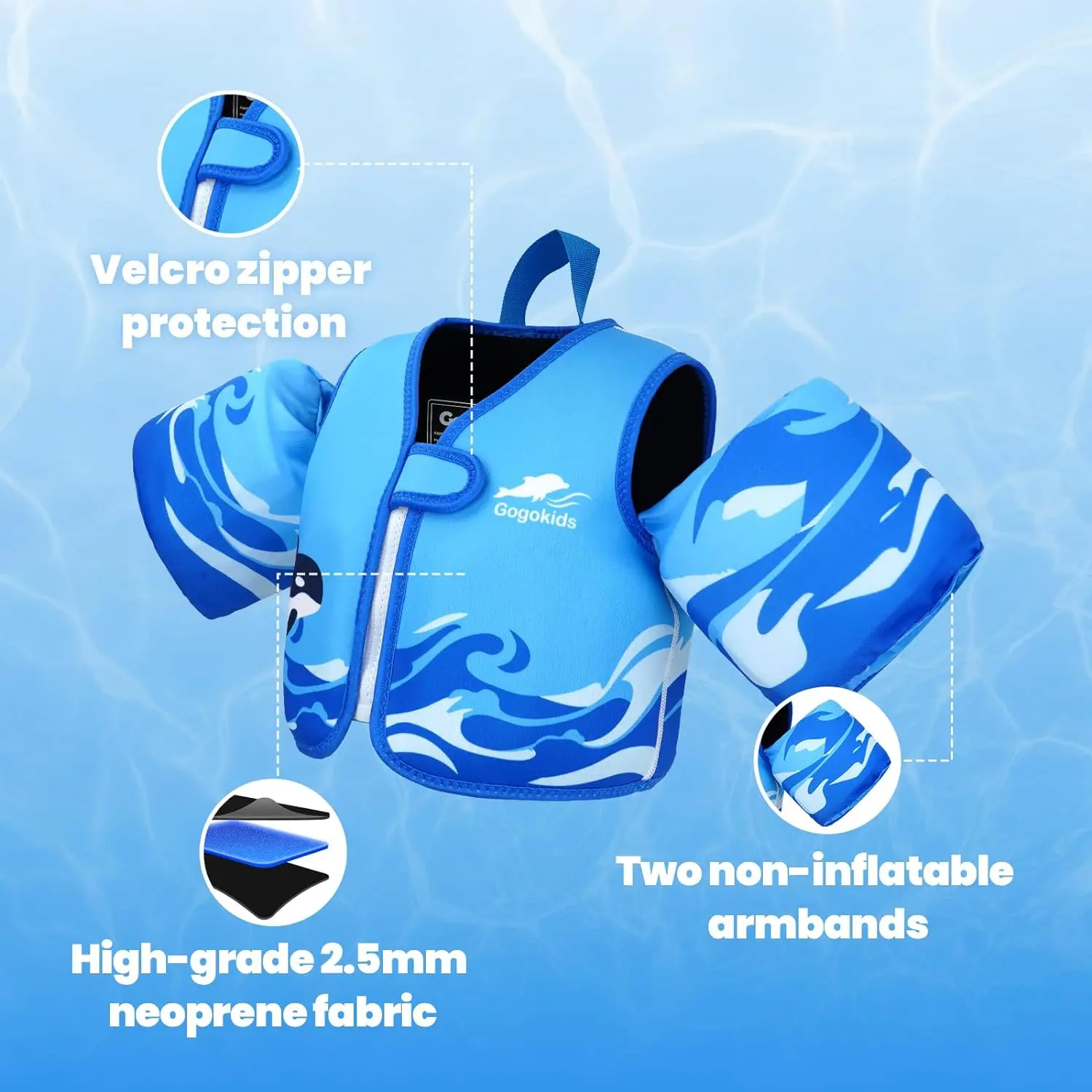 Kids Swim Vests Cartoon Children Float Arm Sleeve Floating Ring Safe Life Jacket Safety Swimming Training Pool Float Jackets