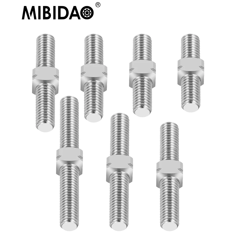 

MIBIDAO 1 pair 14/15/16/18/20/22/25mm Alloy Left and Right Conversion Double-Ended Headless Screw M3 Thread Dual Head For RC CAR