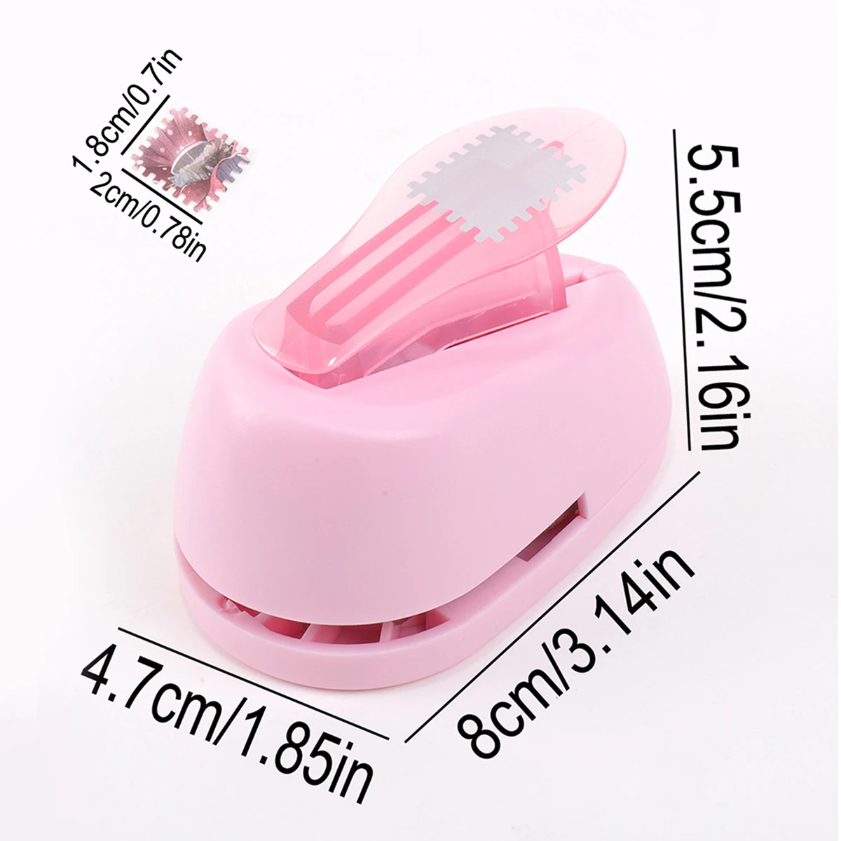 Portable Lever Action Stamp Embosser, Rectangular Postage Scrapbooking Hole Puncher for DIY Crafting,Handmade Scrapbook Supplies