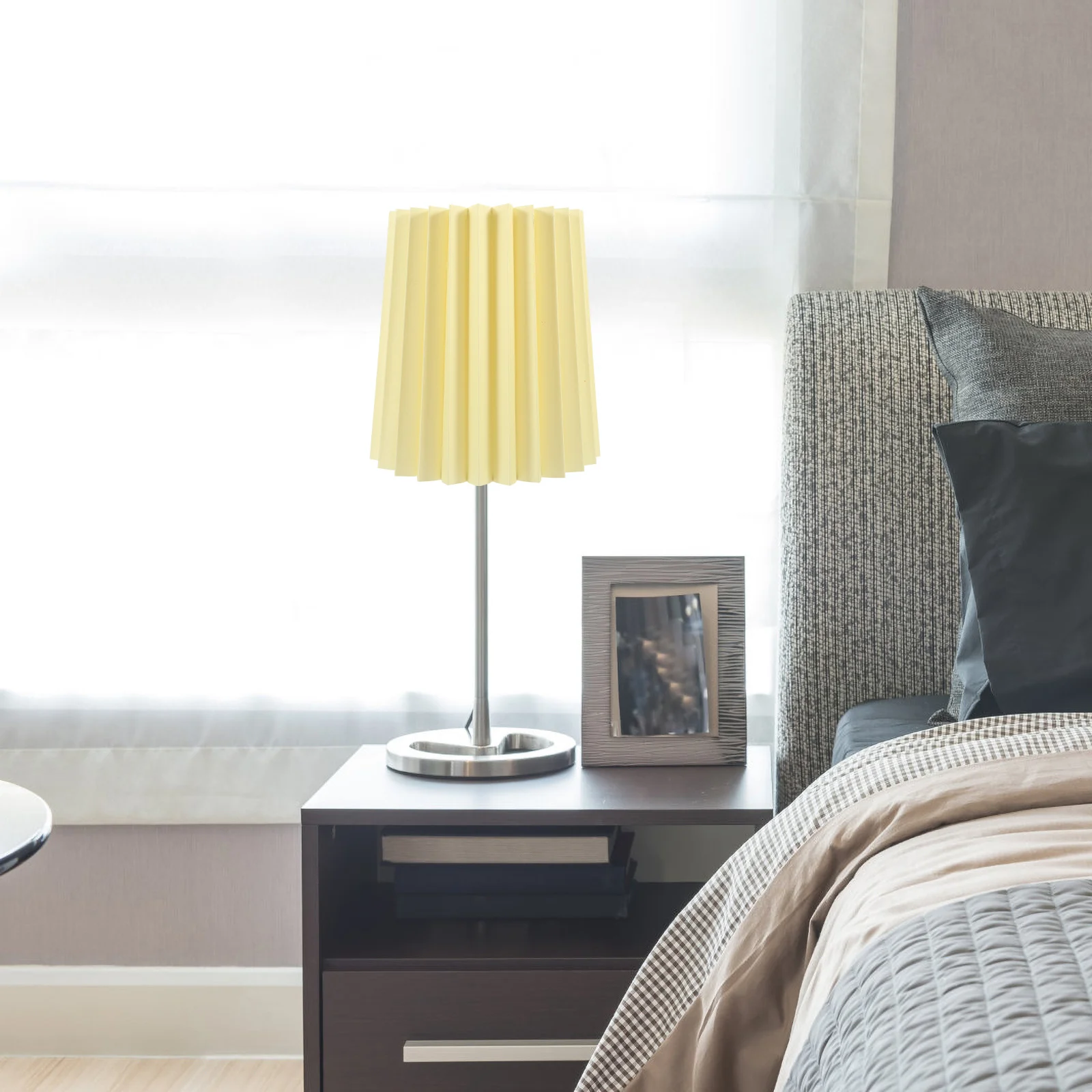 

Small Pleated Lampshade E27 E14 Base Indoor Cloth Lamphade Soft Light Transmission Decorative Ceiling Lamp Shade for Living Room