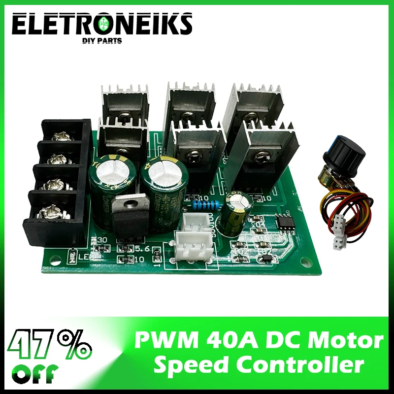 

Voltage Regulator DC 9-55V 40A 2000W PWM DC Motor Speed Controller 12V DC Motor Pump Speed Regulator High Power Motor Driver