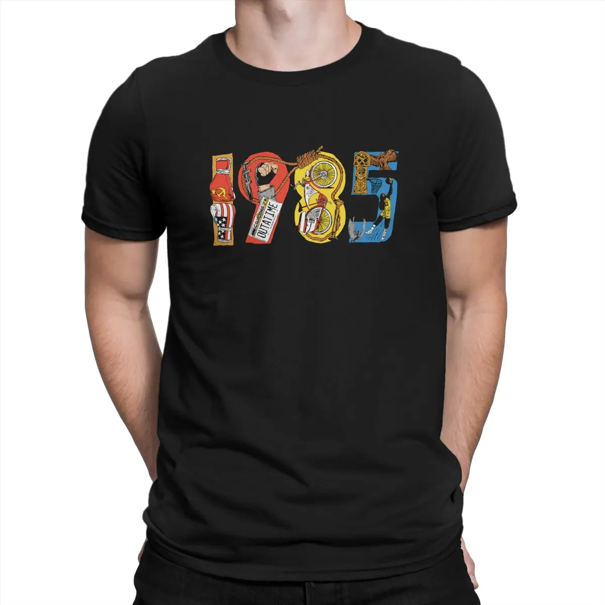 

THE GOONIES Men's TShirt Year In Film 1985 Individuality Polyester T Shirt Harajuku Sweatshirts Hipster