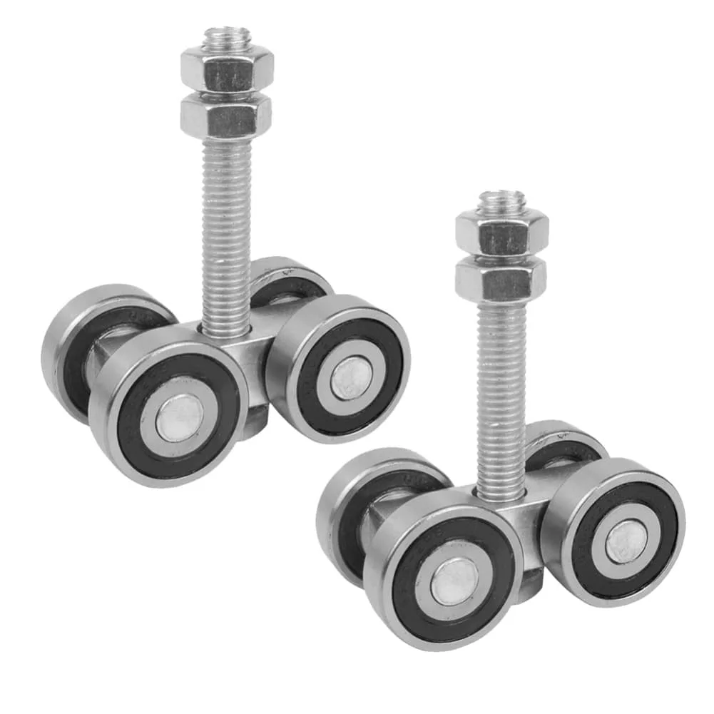 Barn Door Rollers 4 Wheel Trolley Assembly Roller Heavy Duty Sliding Door Hanger Ceiling Mount Barn Door Hardware For Wardrobe