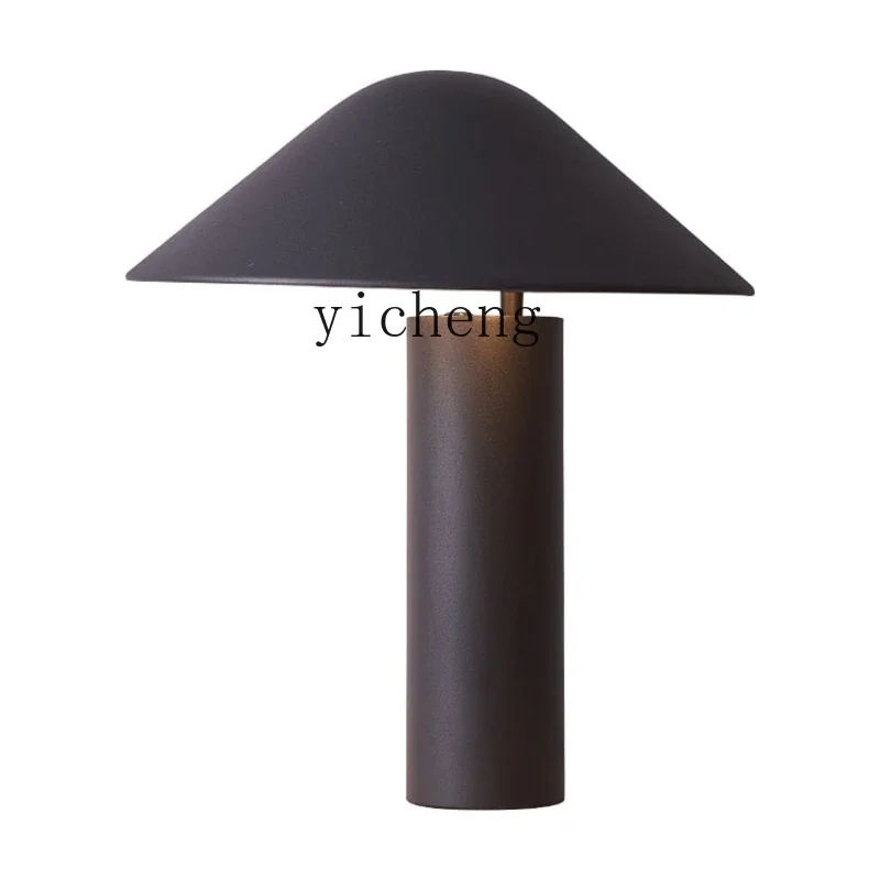 

YY Nordic Bed Head Table Lamp Modern Minimalist Bedroom Study Creative Black Mushroom Lamp