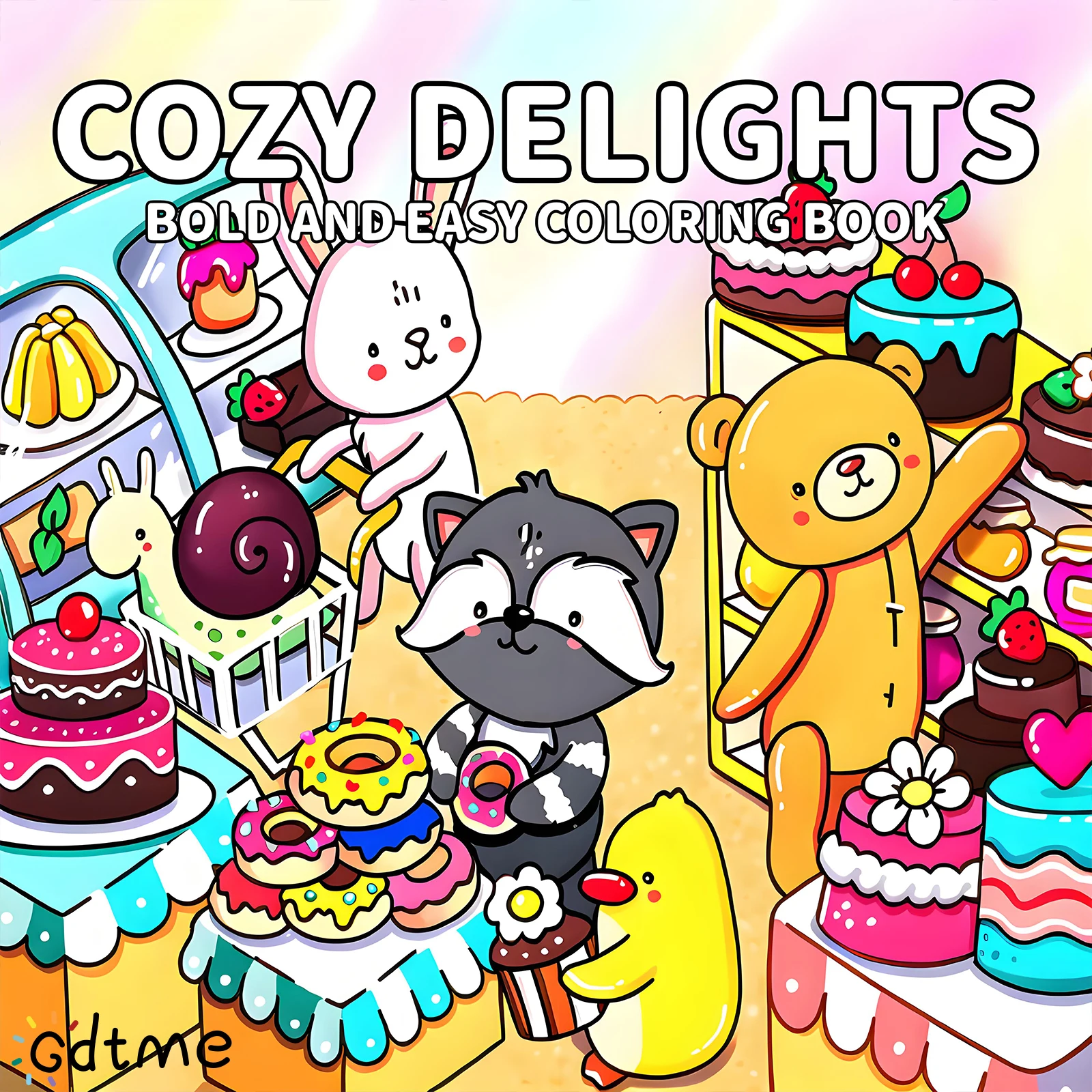 COZY DELIGHTS Cute & Comfy Coloring Book for Adults Cute Drawing Book Perfect Gift for Party and Birthday