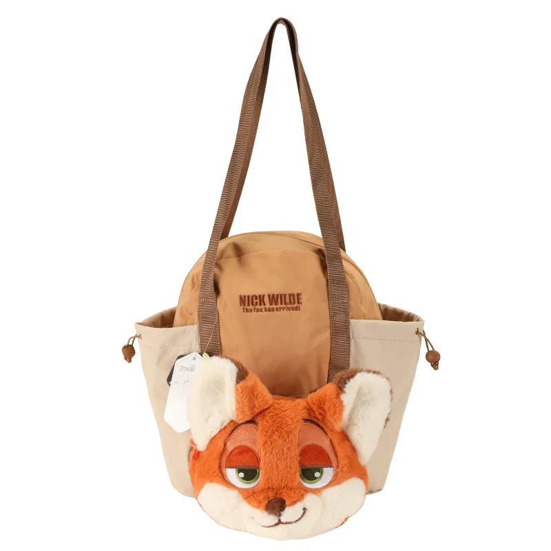 กระเป๋าเป้สะพายข้างลายตัวละครจากดิสนีย์ ซูโทเปีย จูดี้ แรบบิท และ นิค ฟ็อกซ์ ของแท้ ขนาดใหญ่ ใส่ของได้เยอะ