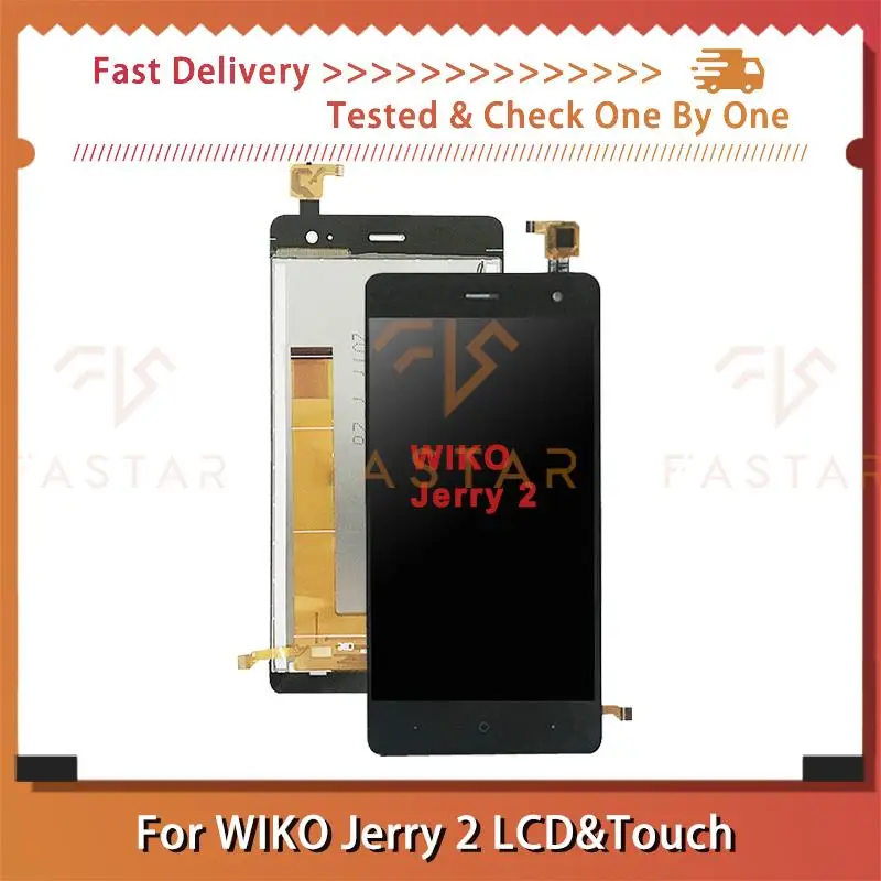 

5.0"Original For Wiko Jerry 2 LCD Display Touch Digitizer Assembly Replace Repair mobile phone Screen jerry2 lcd