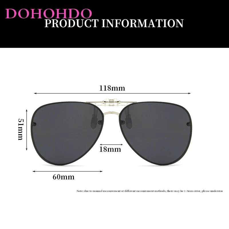 المعادن الطيار القيادة الاستقطاب كليب على الوجه متابعة عدسة الرياضة في الهواء الطلق نظارات الرجال النساء للرؤية الليلية نظارات مكافحة وهج UV400 Очки #5