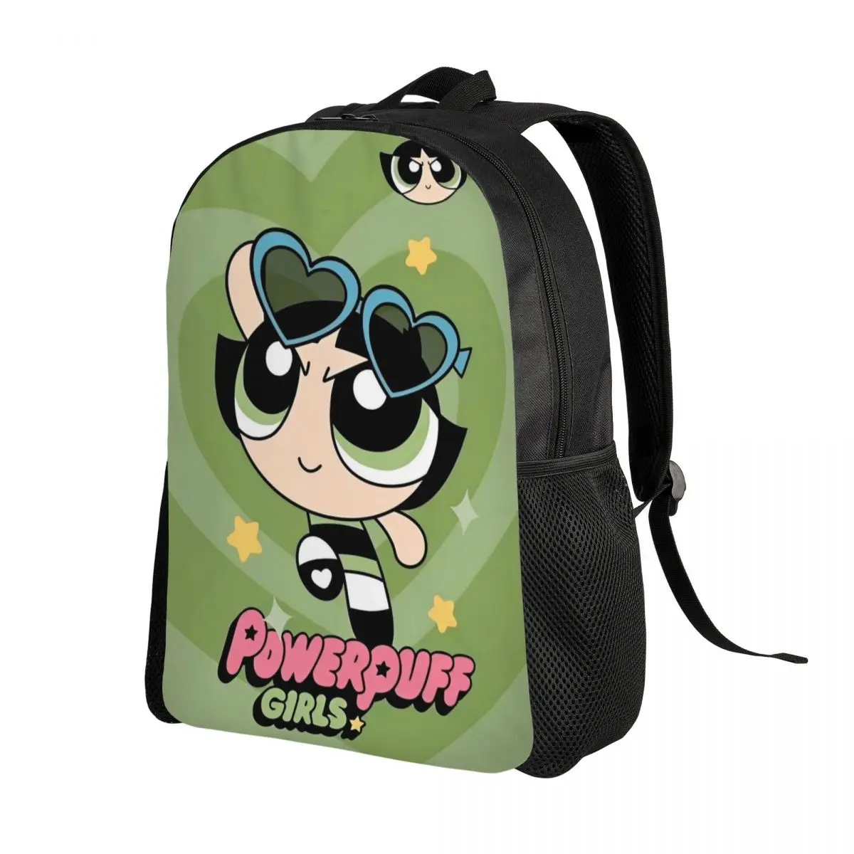 حقيبة ظهر كارتونية لطيفة للفتيات من P-Powerpuff للرجال والنساء المراهقات والأعمال التجارية Daypack حقائب من القماش الكتاني هدية #3