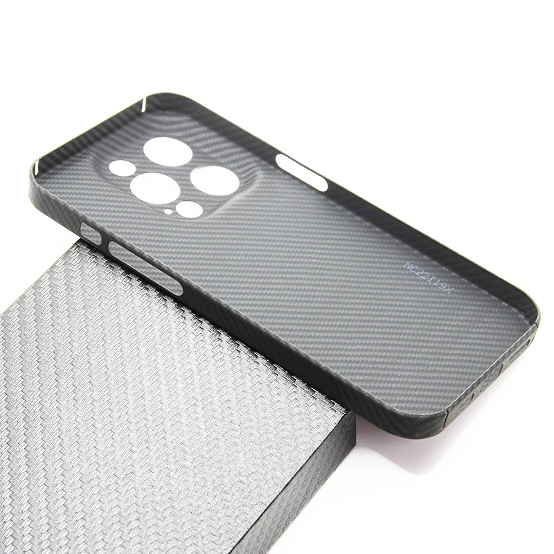 Case for iPhone 16 15 14 Pro Max 600D Aramid Real Carbon Fiber Anti-explosion Cell Mobile Phone Protective Cover Shell