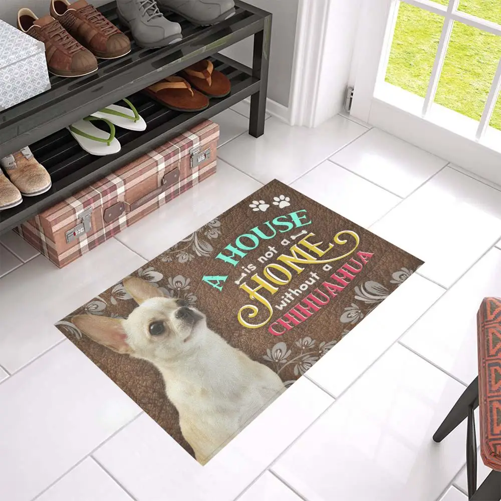 CLOOCL Pet Dog Chihuahua Welcome Mats 3D Graphics Doormat Absorbent Non-slip Mat Bathroom Home Decor Kitchen Rug Drop Shipping