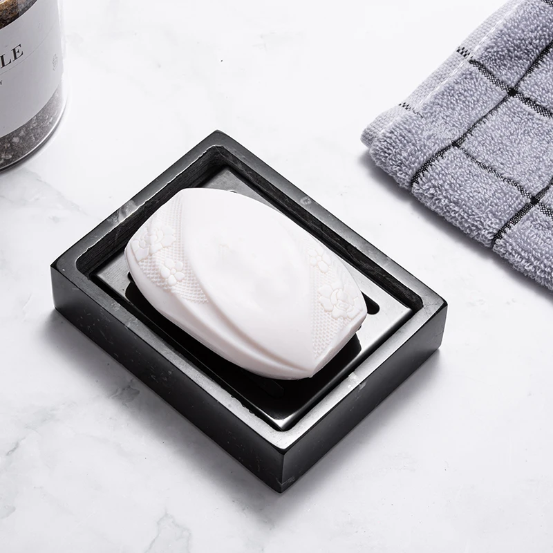 Nordic Natural Marble Soap Dish Bathroom Shower Supplies Draining Soap Packaging Boxes Soap Shelves Home Restroom Accessories