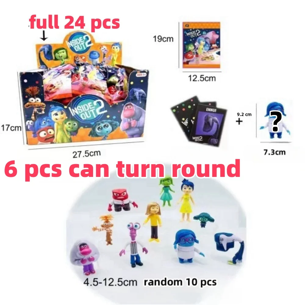 

New Inside Out 2 Surprise Figure Anime Joy Sadness Angry Action Figurine Disgust Doll Kits10 Random Model Toy Birthday Gift