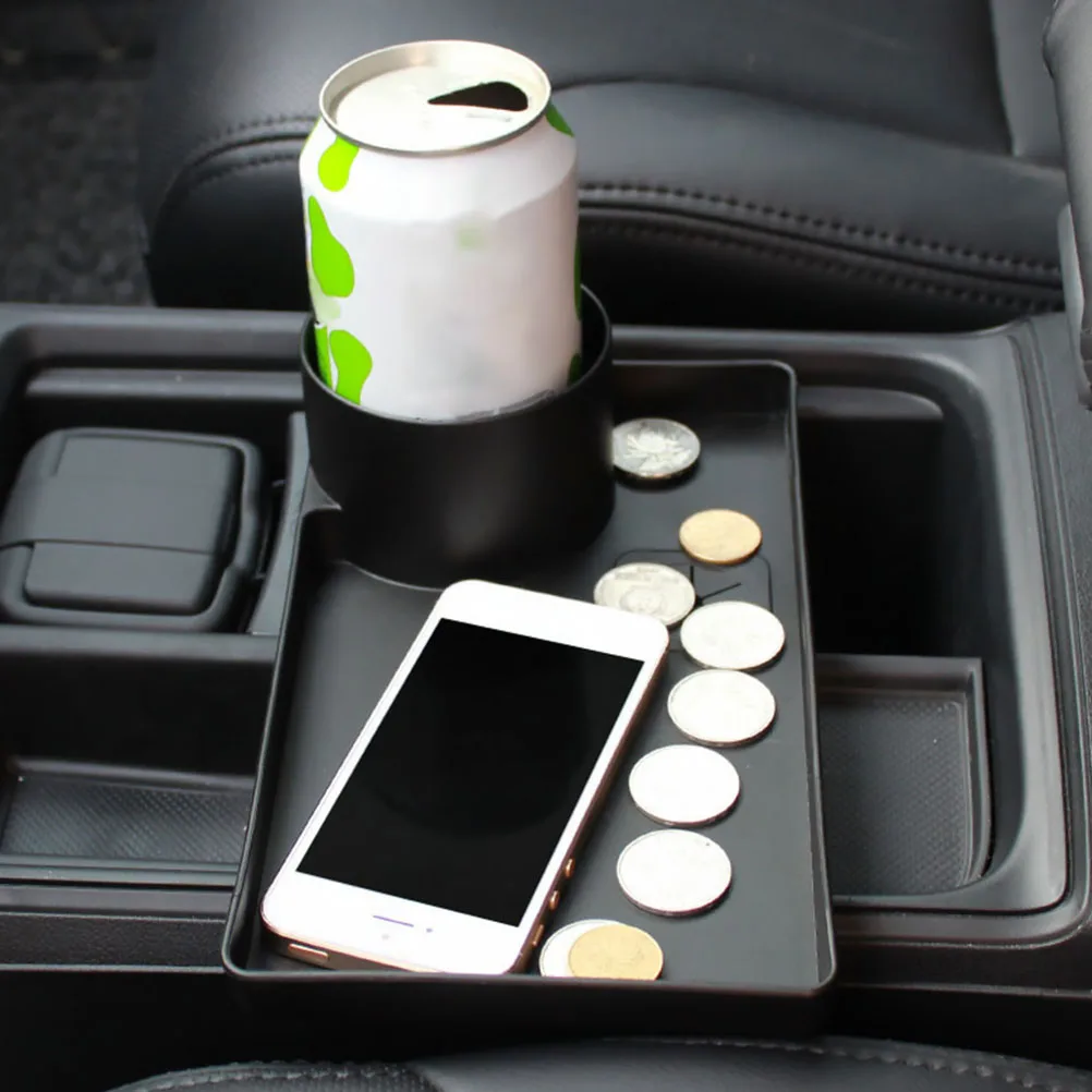 

Seat Gap Filler Multifunctional Storage Cup Rack Durable Plastic Organizer For Car Interior Easy Install No Drilling Cup Holder