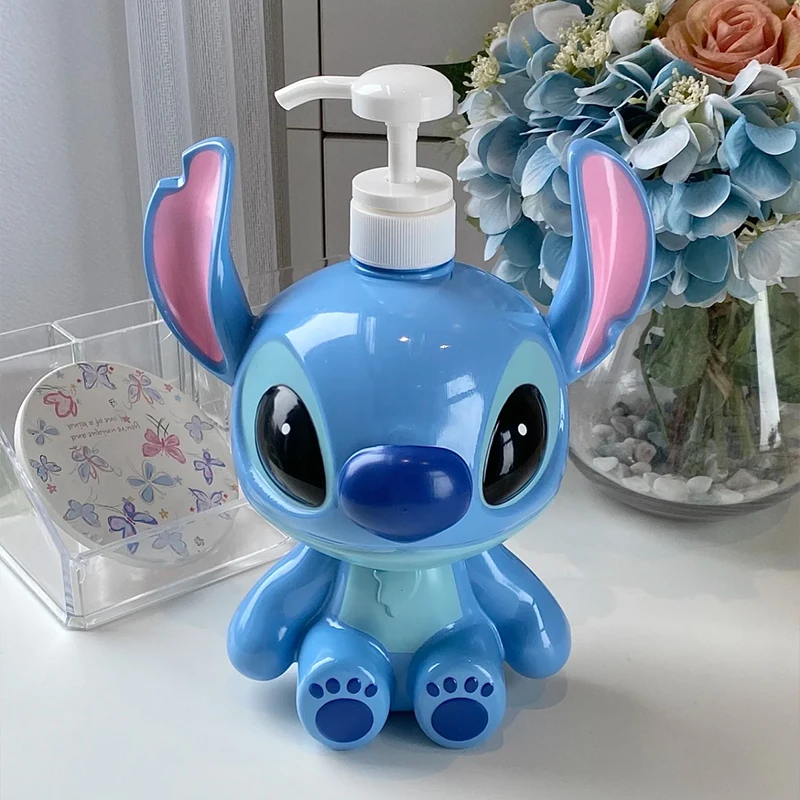 Botol Pompa Lotion Kartun Stitch Lucu, Distributor Lotion Desain Kepala Besar, Perlengkapan Mandi Besar, Ornamen, Hadiah Festival, Hadiah Natal