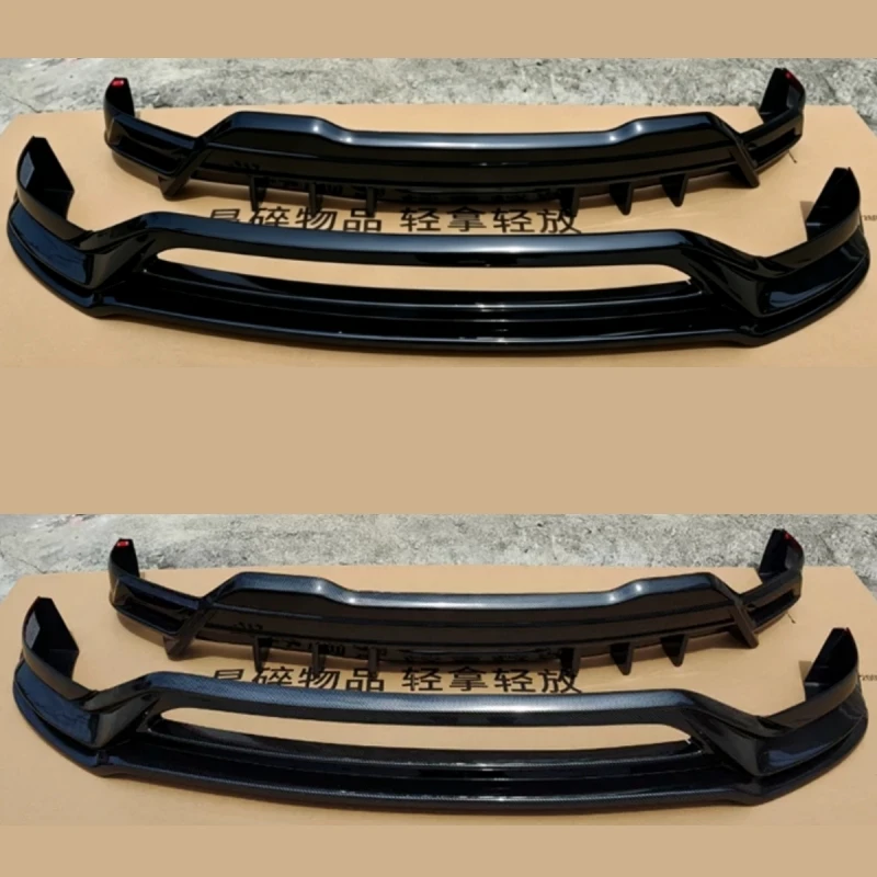Front Shovel Rear Lip for BYD Yuan Plus ATTO3 Modified Gloss Black Body Kit Carbon Pattern Car Accessories