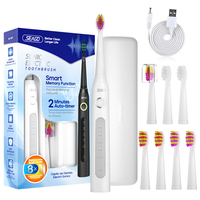 Seago Electric Toothbrush Sonic Toothbrush Rechargeable with 8 Replaceable Toothbrush Heads 5 Modes Travle Box IPX7 Waterproof
