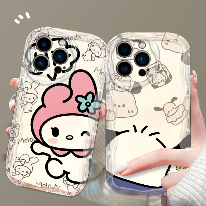 Melody Pacha Dog For Apple iPhone 15 14 13 12 11 XS XR X Pro Max Plus Wave Oil Soft Phone Case