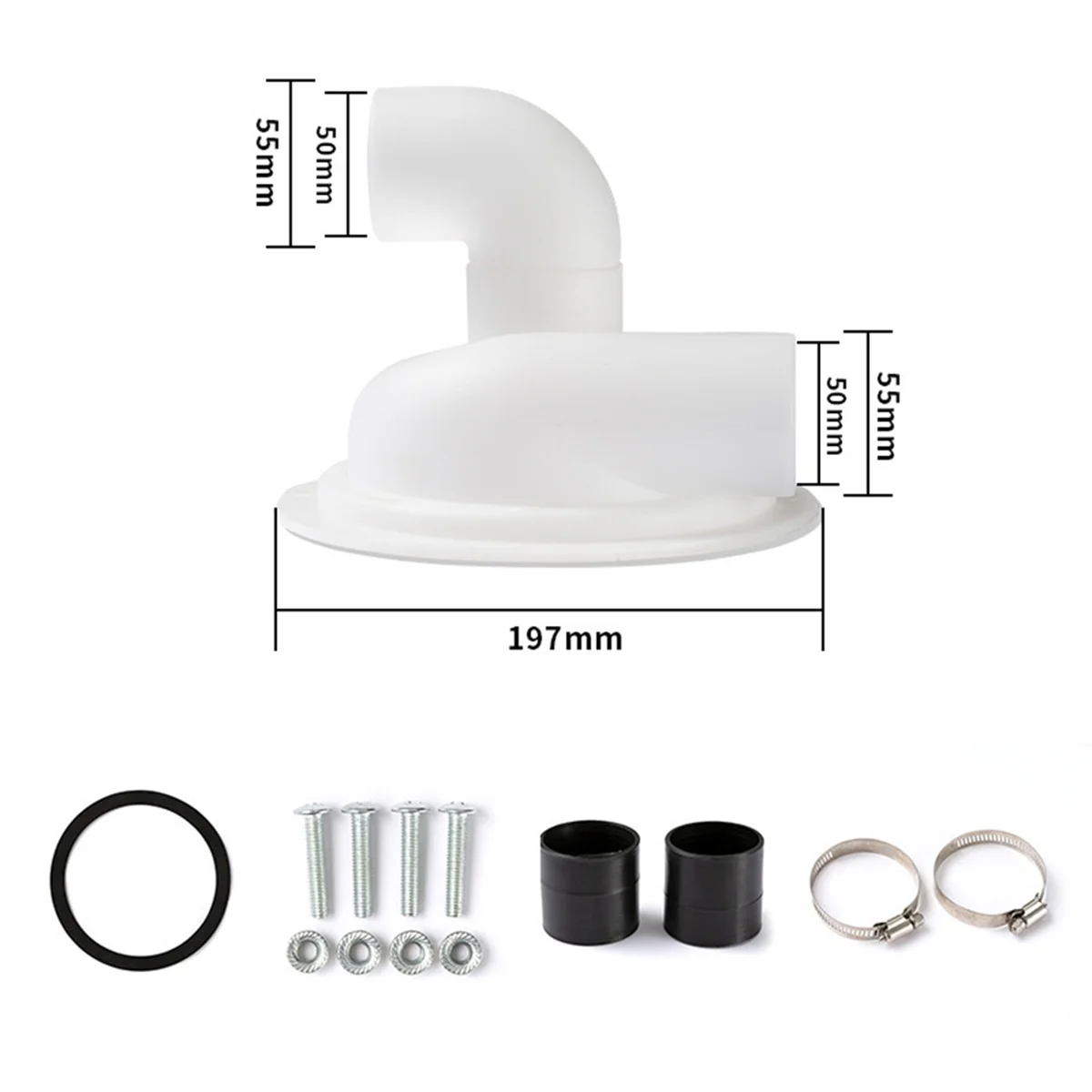 Ciclón para aspiradora Colector de polvo Aspirador para carpintería Cubierta separador ciclónico (blanco)