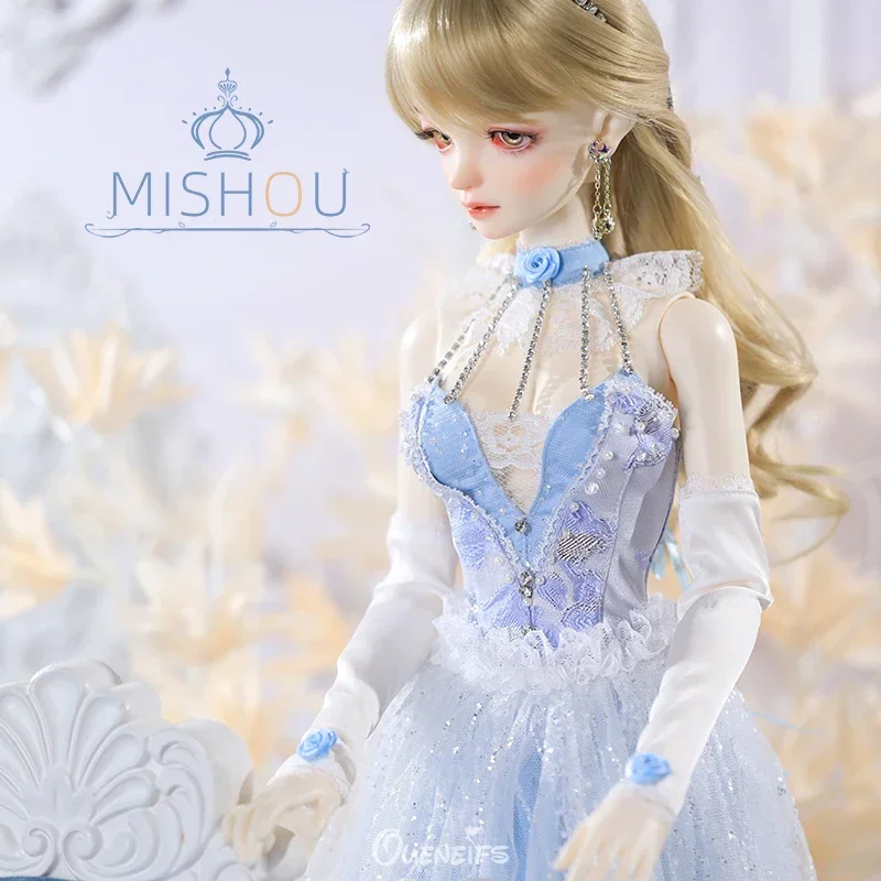 Mishou Búp Bê BJD 1/3 Nhựa 67Cm SD Chất Lượng Cao Thời Trang Fullset Nghệ Thuật Đồ Chơi Cầm Tay Đeo Tinh Tế Váy Xanh bộ Gậy Golf Fullset Búp Bê