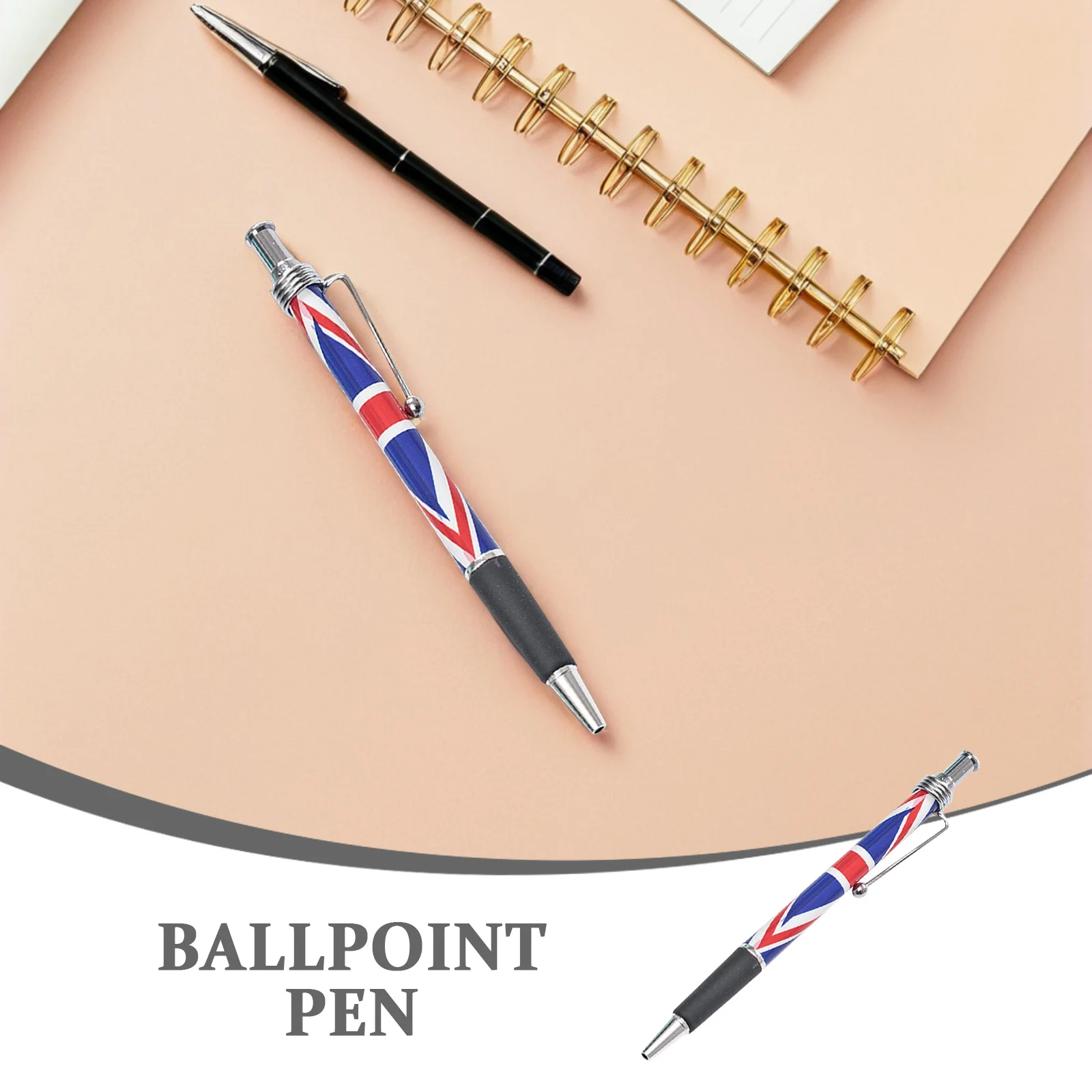 

10Pcs British Flag Pattern Ballpoint Pen Smooth Writing Comfortable Grip Black Ink Office School Home Ballpoint Pen British