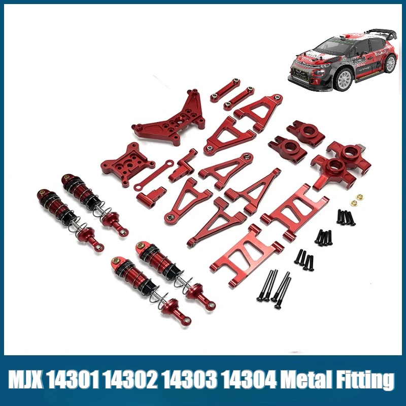 

MJX 14301 14302 14303 14304 RC Metal Fitting Steering Cup Rear Wheel Seat Combiner Rear Wheel Seat Steering Tie Rod Swing Arm