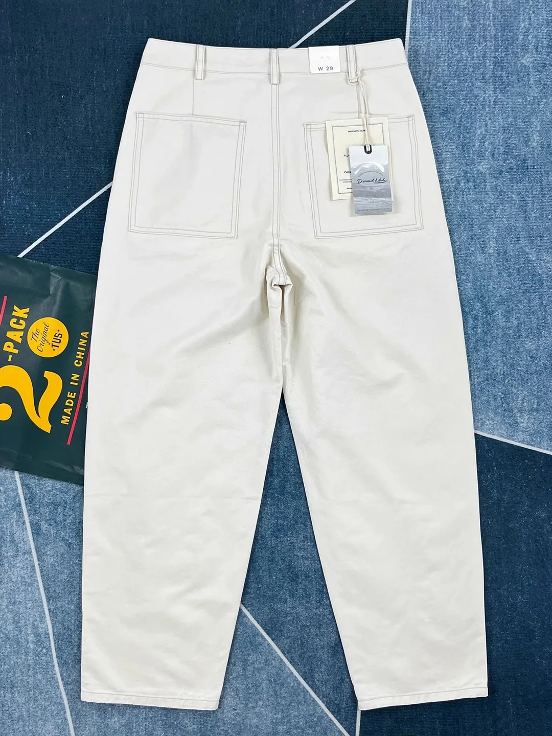 Premium Heavyweight 100% Cotton Thick Chinos - Men's Tapered Straight-Leg Workwear Pants American Vintage Style for Fall Winter
