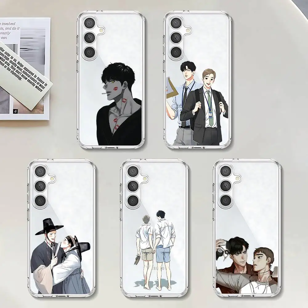 

B-Bj-A-Alexs Anti-Fingerprint Transparent Phone Case For Samsung Galaxy A52,A12,A51,S24,S23,S22ULTRA,S21 Edge,S20LITE,Plus