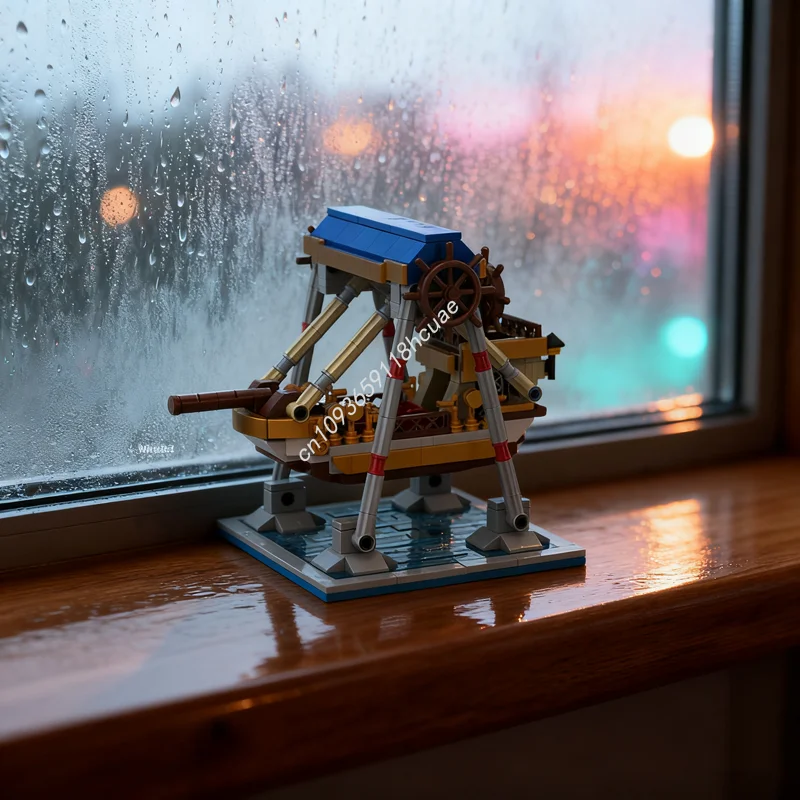 

529pcs MOC Pirate Ship Ride Cityed Model Building blocks Architecture DIY Education Brick Christmas gifts Kids toys Birthday