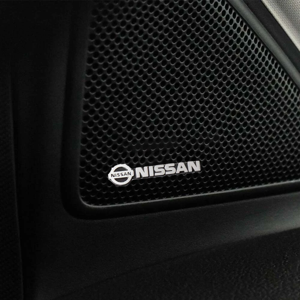 2/4pcs 3D Aluminum Speaker Stereo Speaker Emblem Sticker for Nissan X trail T32 Altima Qashqai Ariya Xterra Patrol Sunny Note