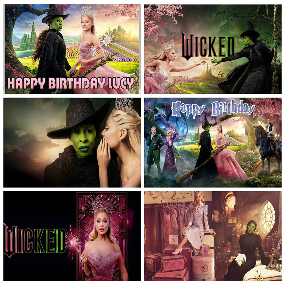 Wicked Musical Movie Backdrop Birthday Party Decoration Background Supplies Photography Studio Custom Room Decor Props Posters