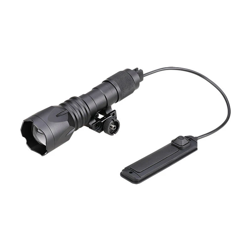 New 1000LM Zoom Tactical Flashlight with Remote Pressure Switch Rifle Weapon Light for 20-21mm Picatinny Rail