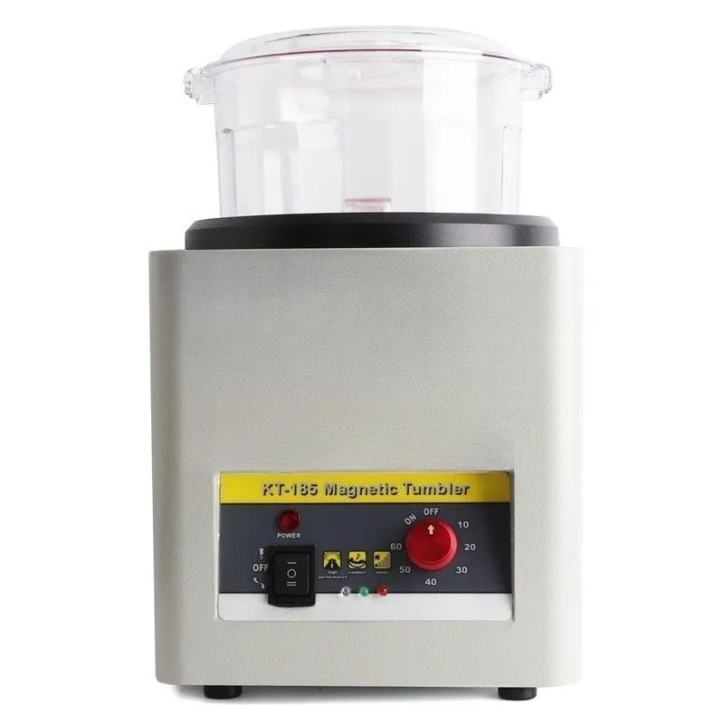 Professional Magnetic Polishing Machine Jewelry Grinding Tumbler for Gold Silver Necklace Ring Bracelet Parts Cleaning Deburring