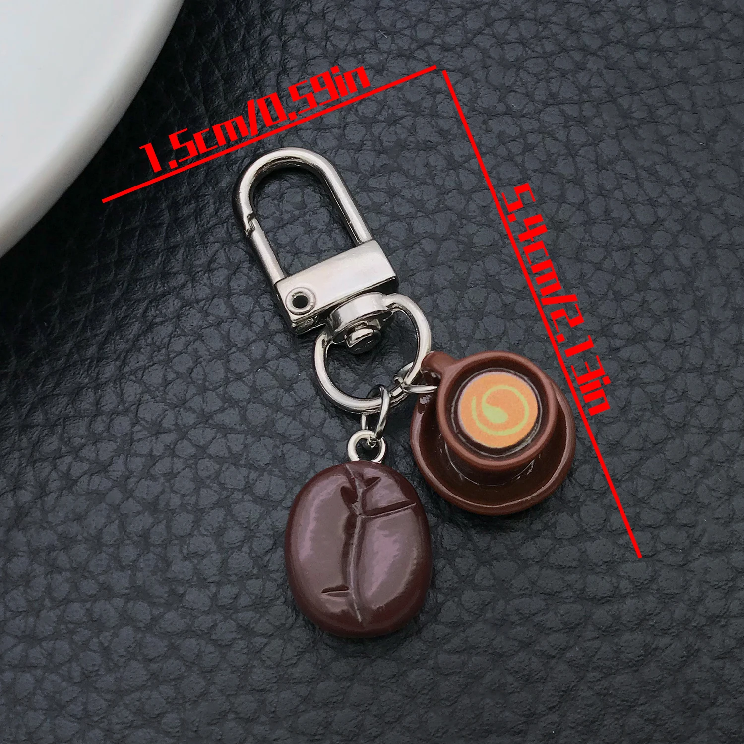 Coffee Themed Resin Keychains, Bag Accessories