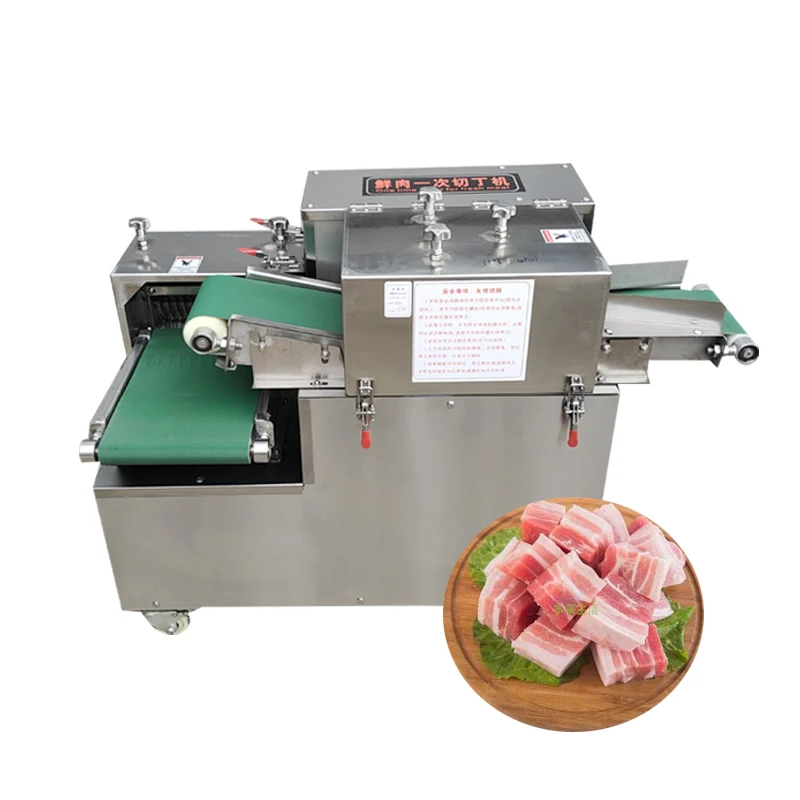 Commercial Automatic Dicing Machine Stainless Steel Fresh Meat Dicer Micro-Frozen Meat Granule Cutting Machine