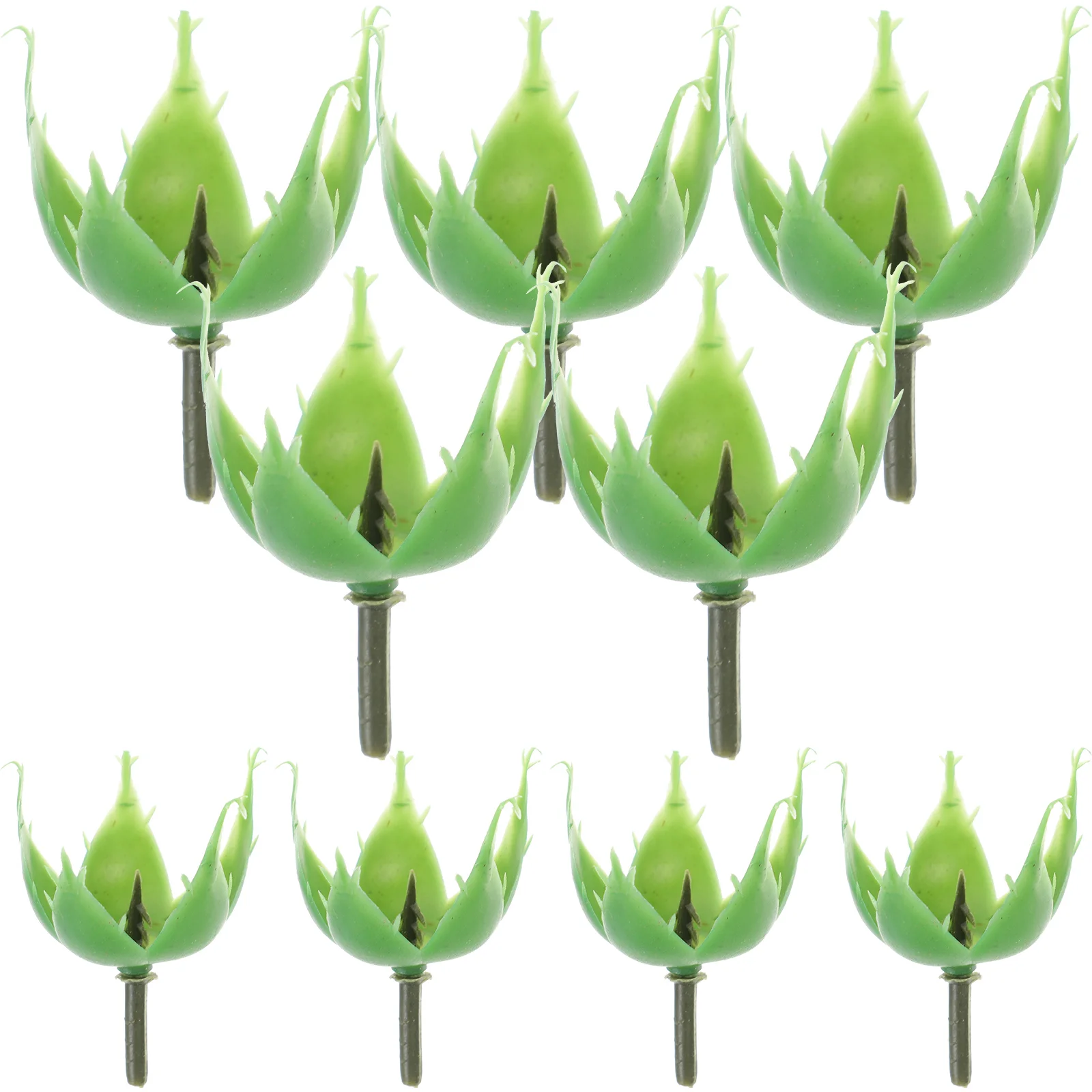 100 Pcs Sepal Calyx Fruit Stem Soap Flower Holder Artificial Flowers Plastic Green Sepals Calyxes