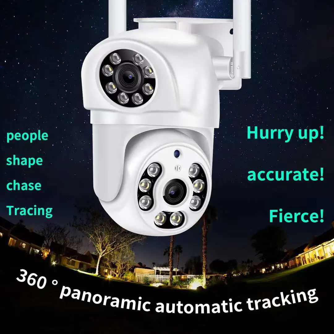 4MP UHD IPC360Home APP Dual Lens Double Screen PTZ  IP Dome Camera AI Humanoid Detection Full Color  CCTV Intercom Baby Monitor