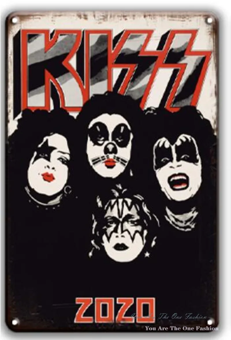 علامة صفيح عتيقة ، حديد وبكرة ، ملصق معدني ، فن قديم ، روك ، نادي ، بار ، حانة ، رجل ، كهف ، لوحات صفيح لتزيين الحائط ، 20 × 30 سم #2