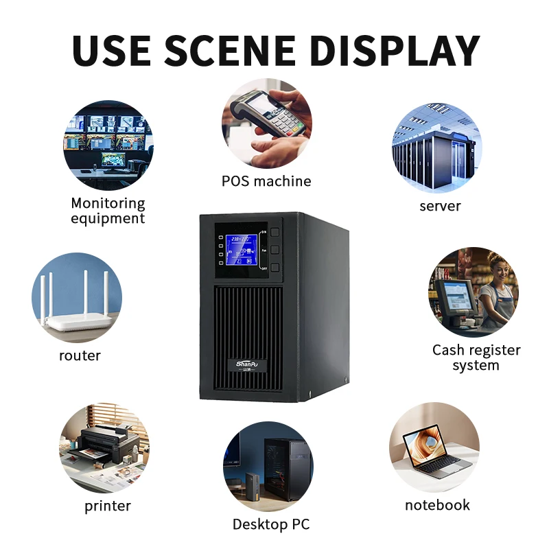 Fonte de alimentação UPS de backup monofásica 110v/220V 50Hz 60Hz Fonte de alimentação ininterrupta on-line UPS